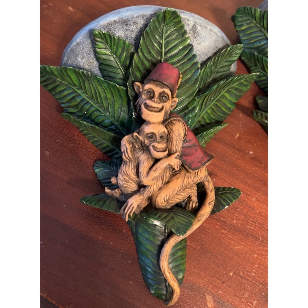 🐒 Monkey Couple Wall Sconces - Set of 2 🐒 - Picture 3 of 8
